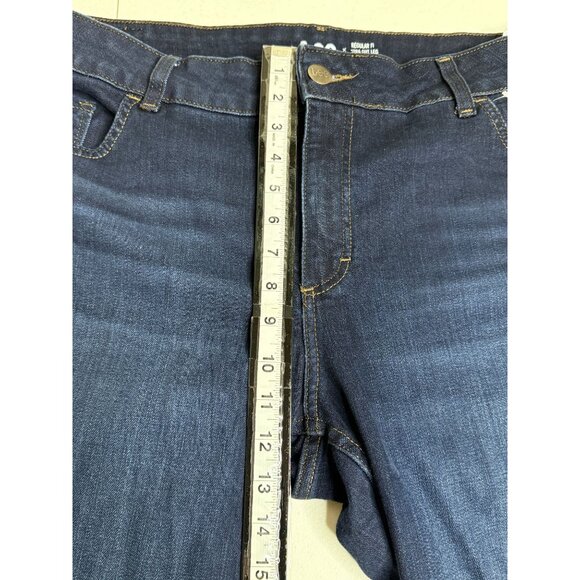 Lee Regular Fit Mid Rise Straight Leg Jeans Dark Wash Women’s 20W - Picture 6 of 8
